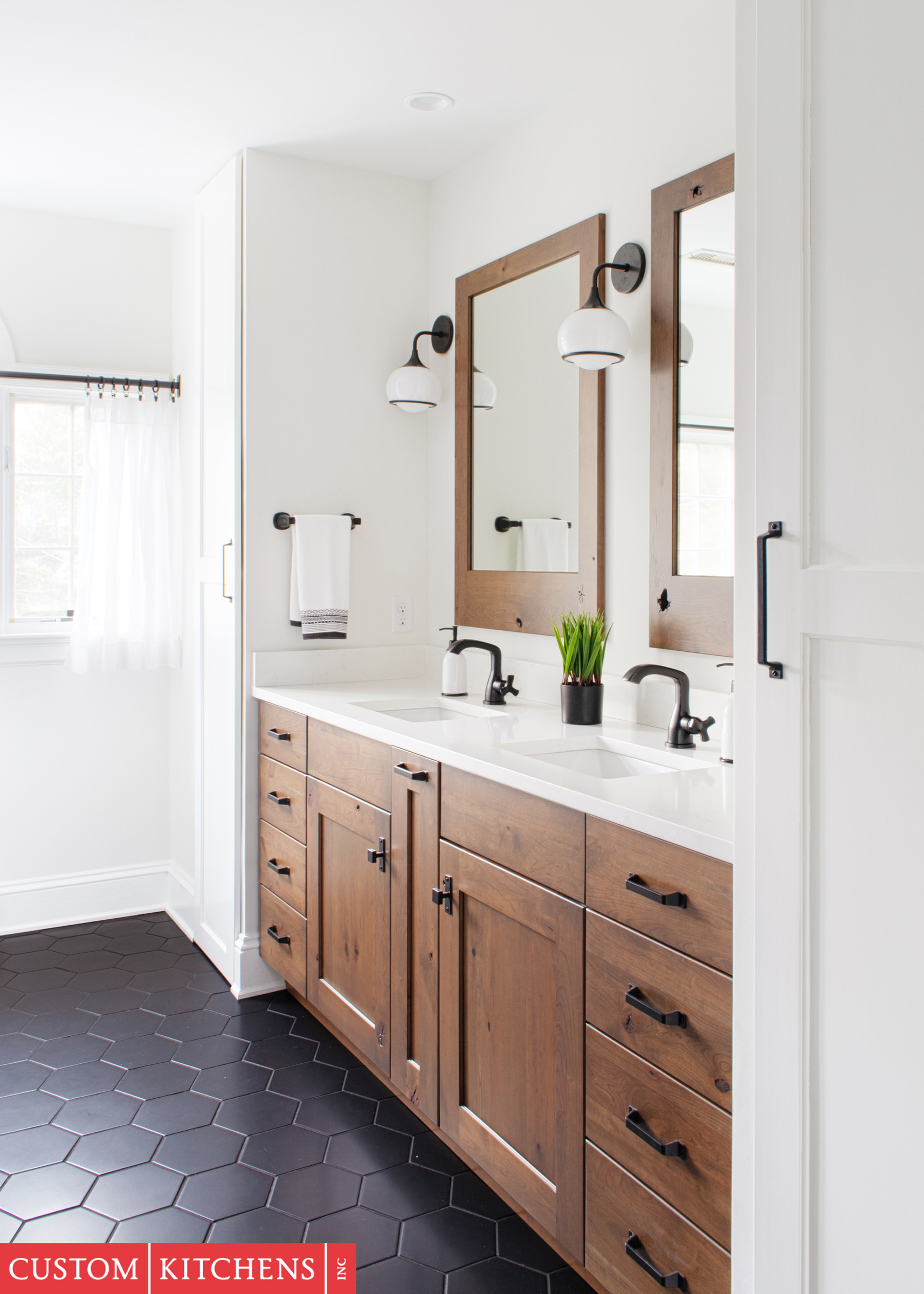 Timeless Rustic Cherry Bathroom
