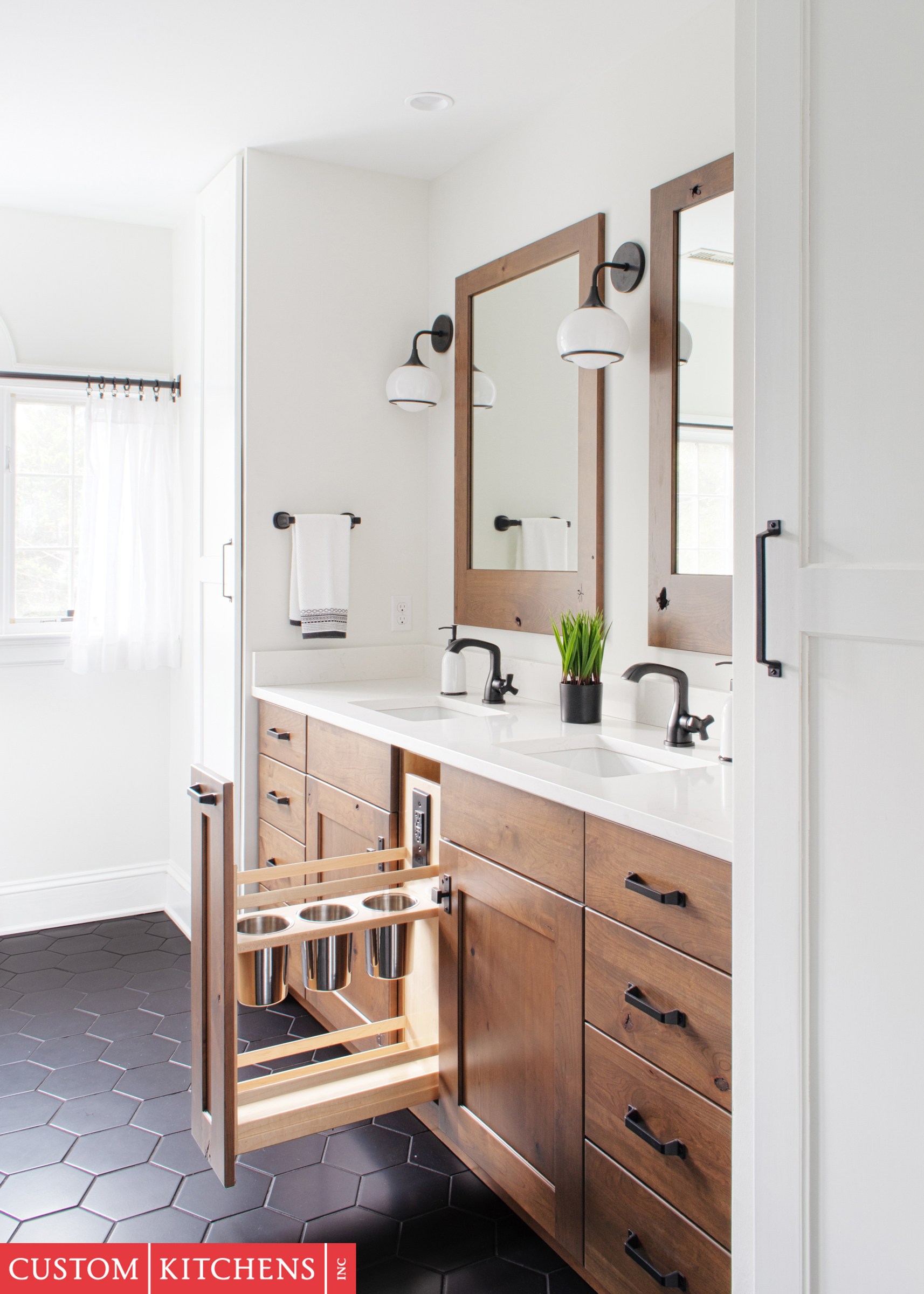 Timeless Rustic Cherry Bathroom