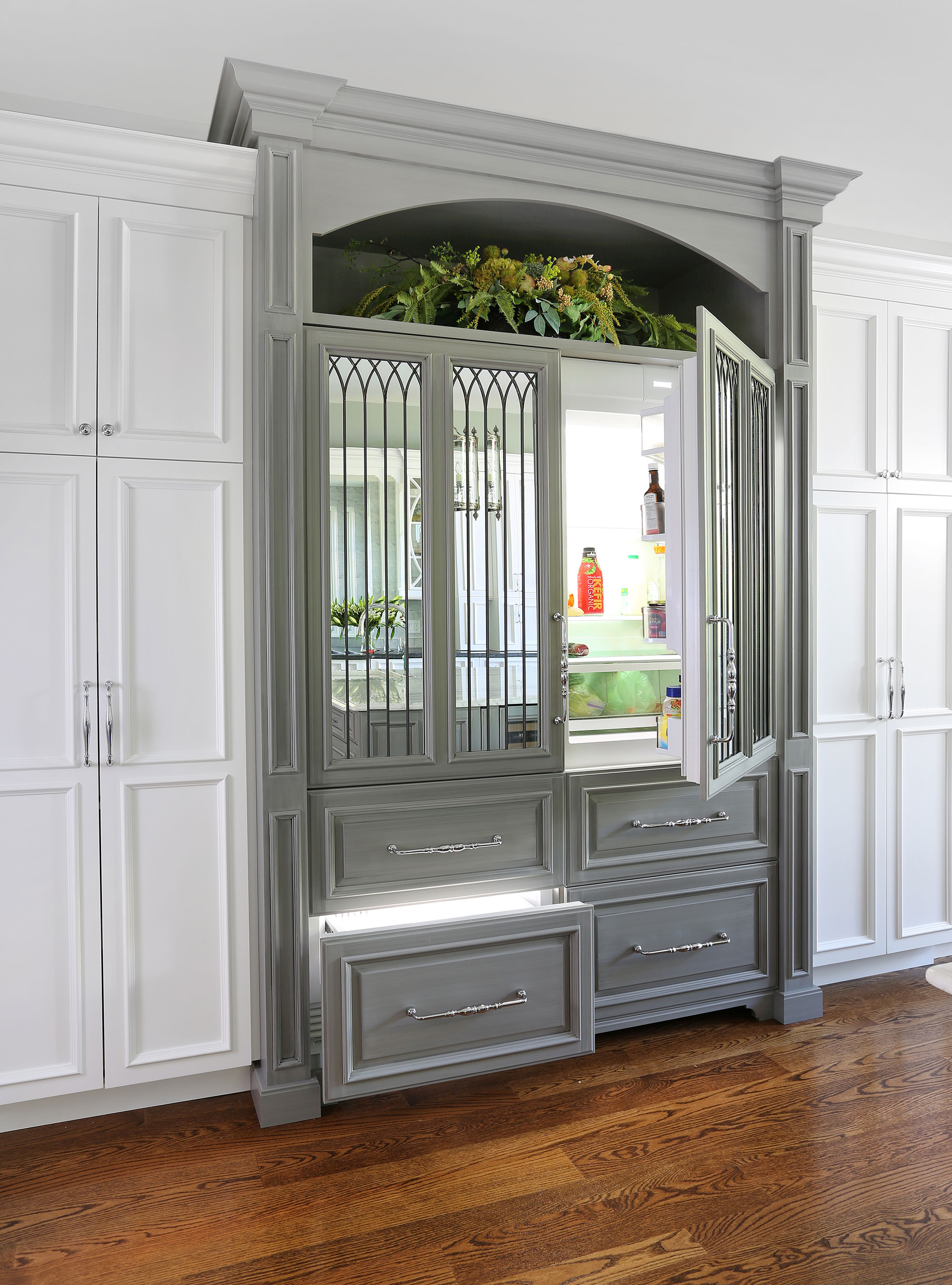 Traditional Formal White and Grey Kitchen