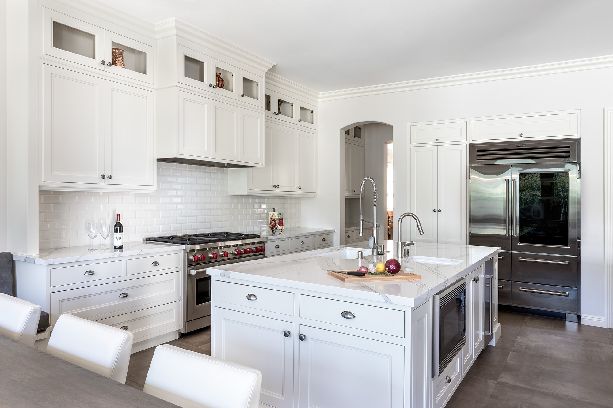 Transitional Kitchen With Builtin Banquette