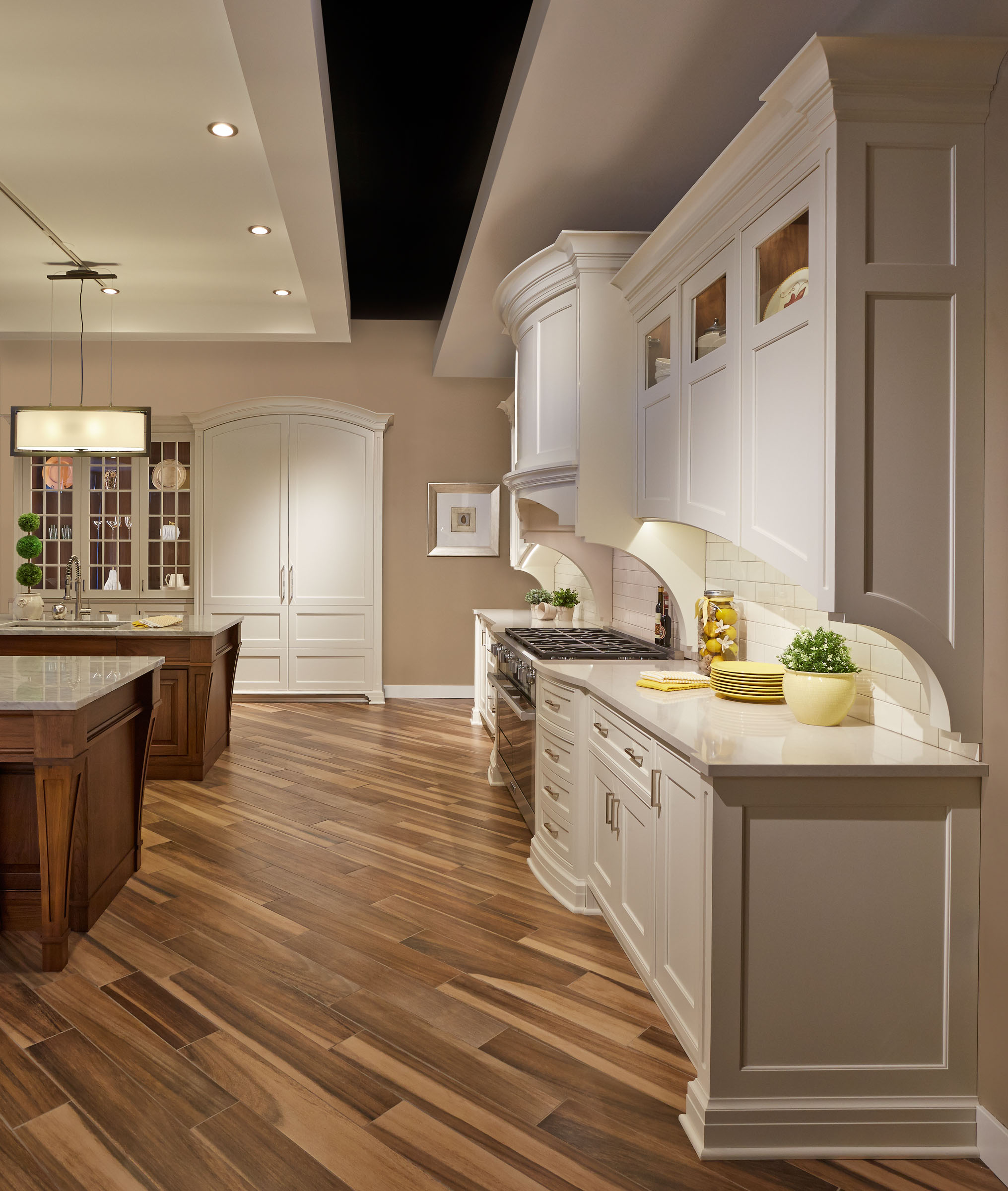 Transitional Luxury Bisque Walnut