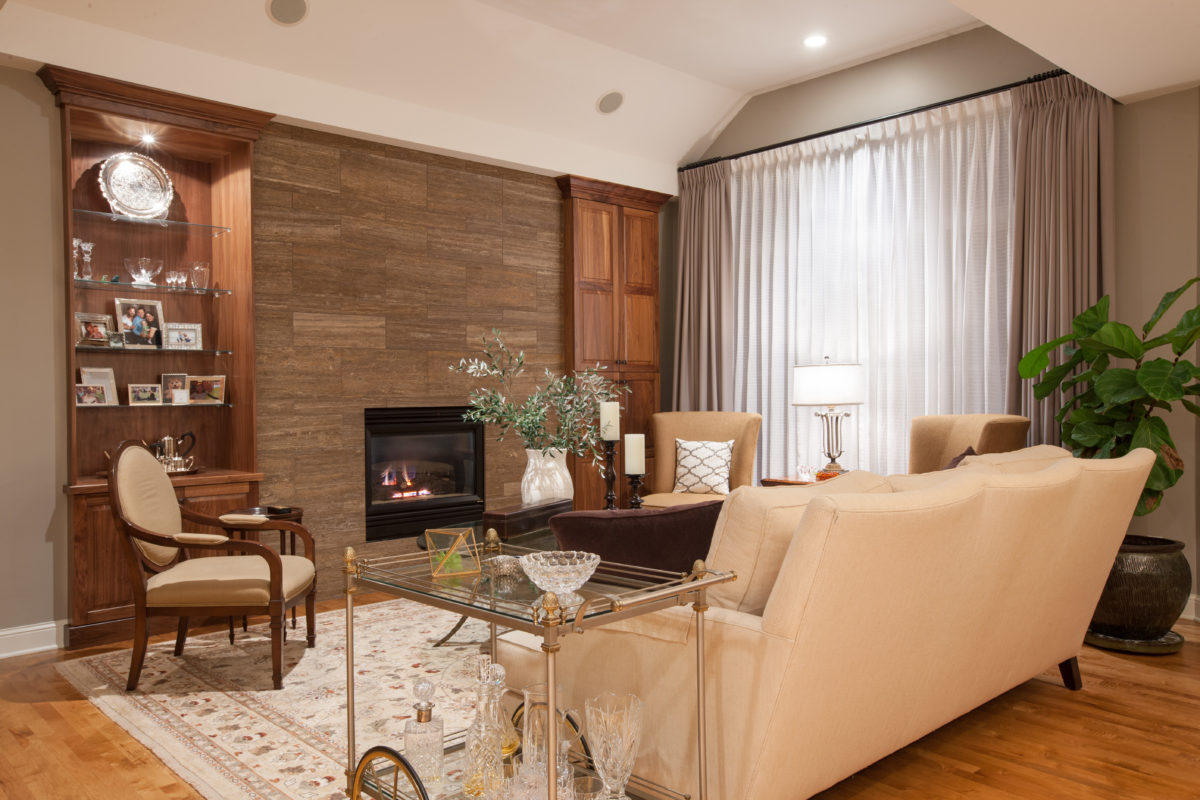 Transitional Wall Inset Custom Cabinets