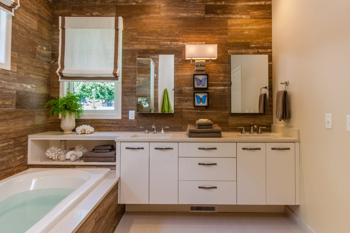 White Contemporary Bathroom Vanity