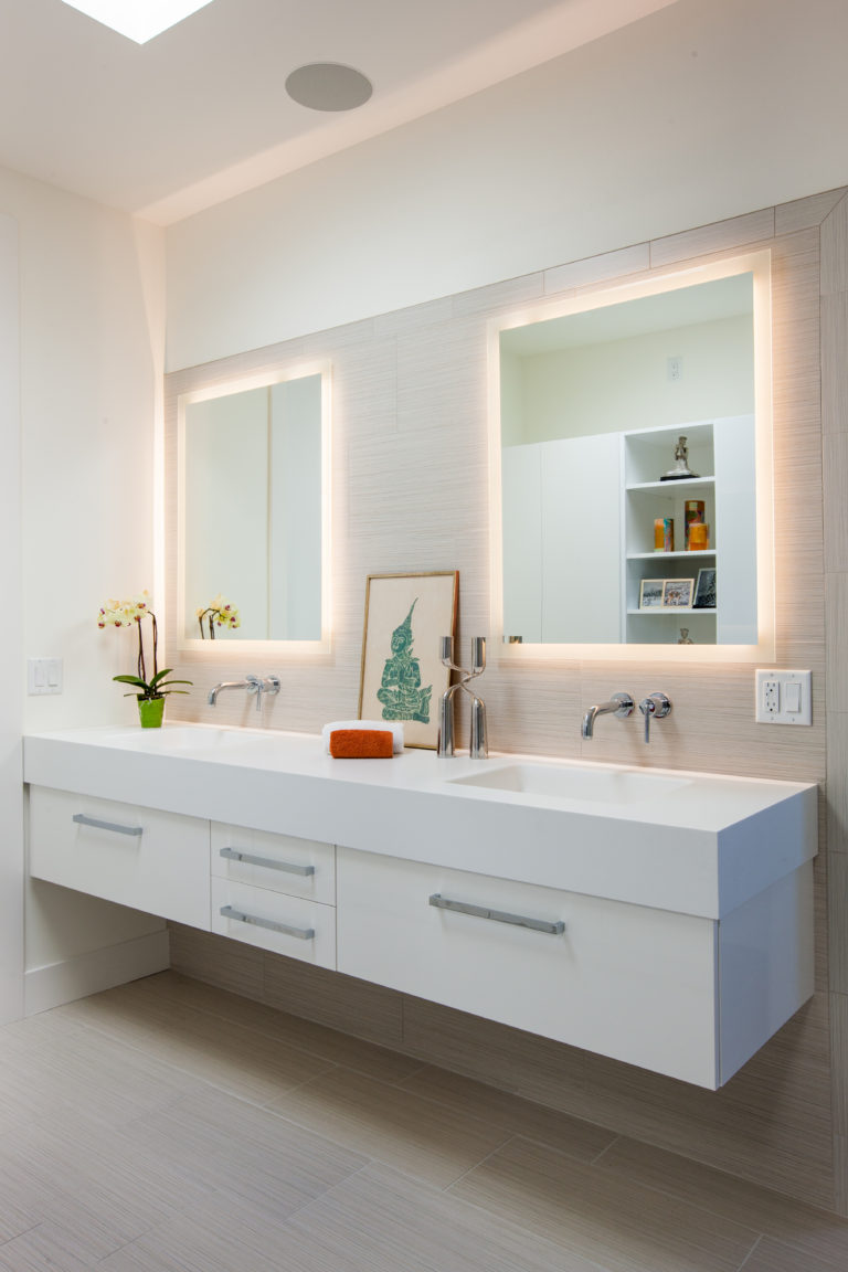 White Floating Bathroom Vanity
