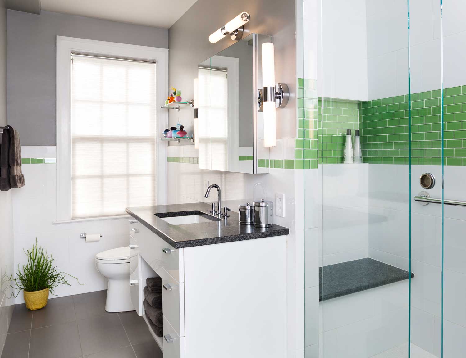 White Gloss Bathroom Cabinets