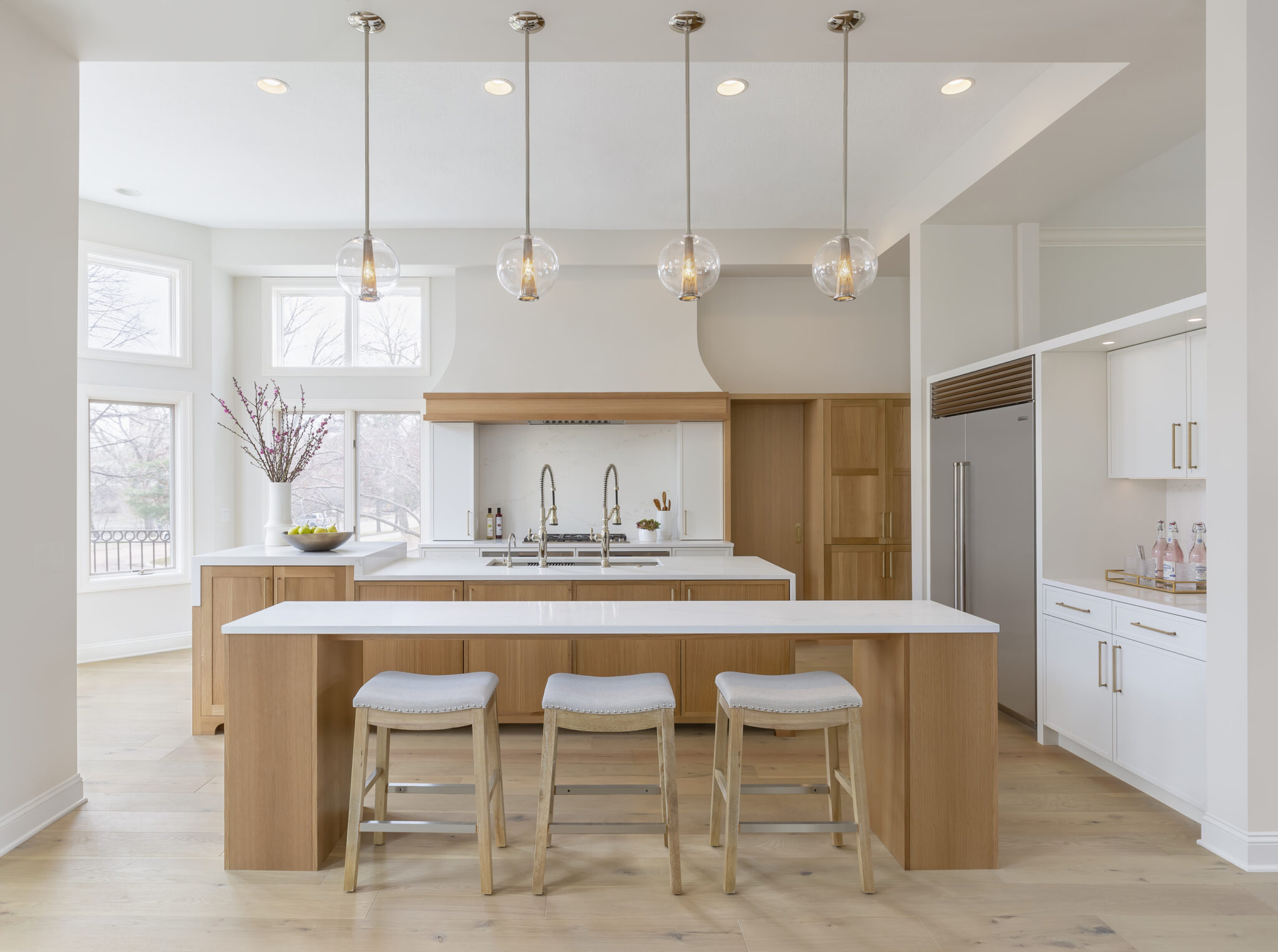 White Rift Cut White Oak Custom Kitchen