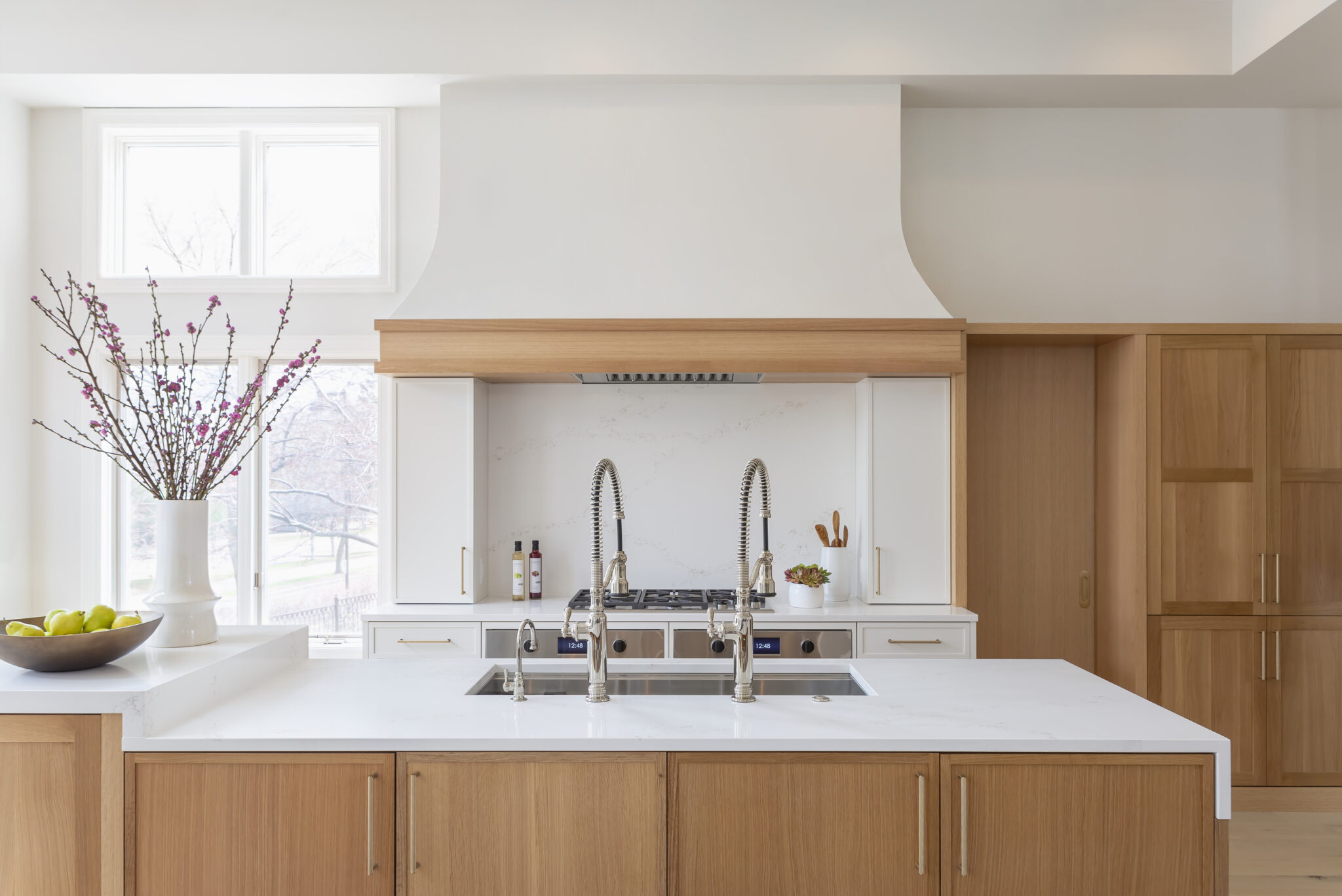 White Rift Cut White Oak Custom Kitchen