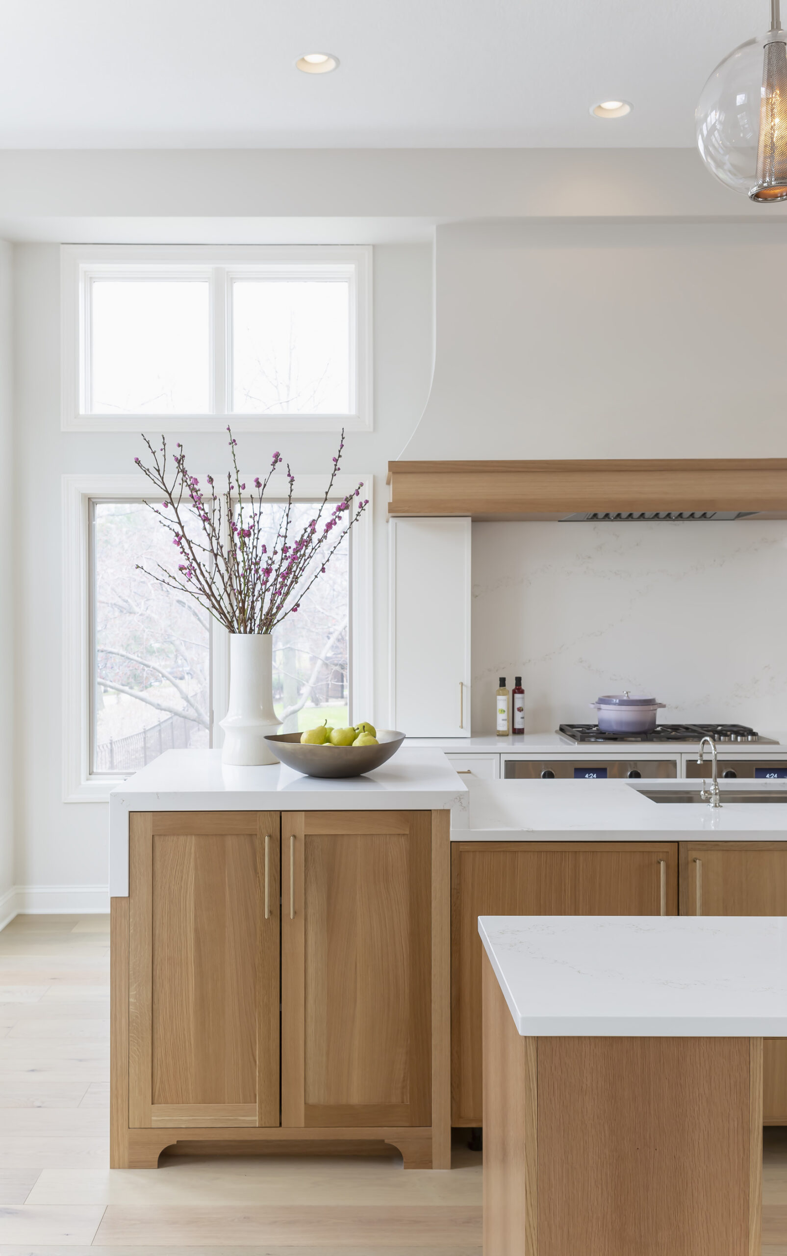 White Rift Cut White Oak Custom Kitchen