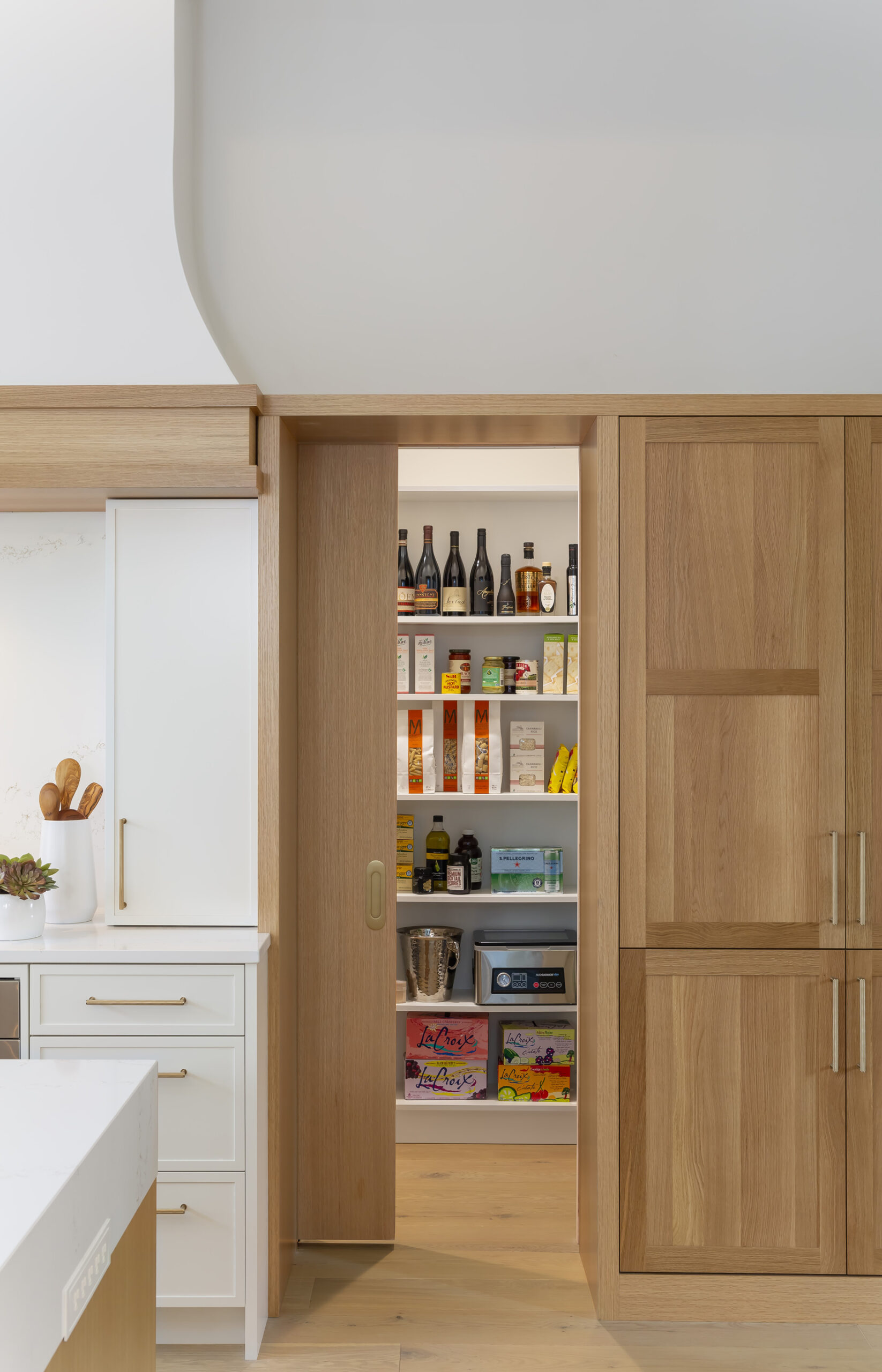 White Rift Cut White Oak Custom Kitchen