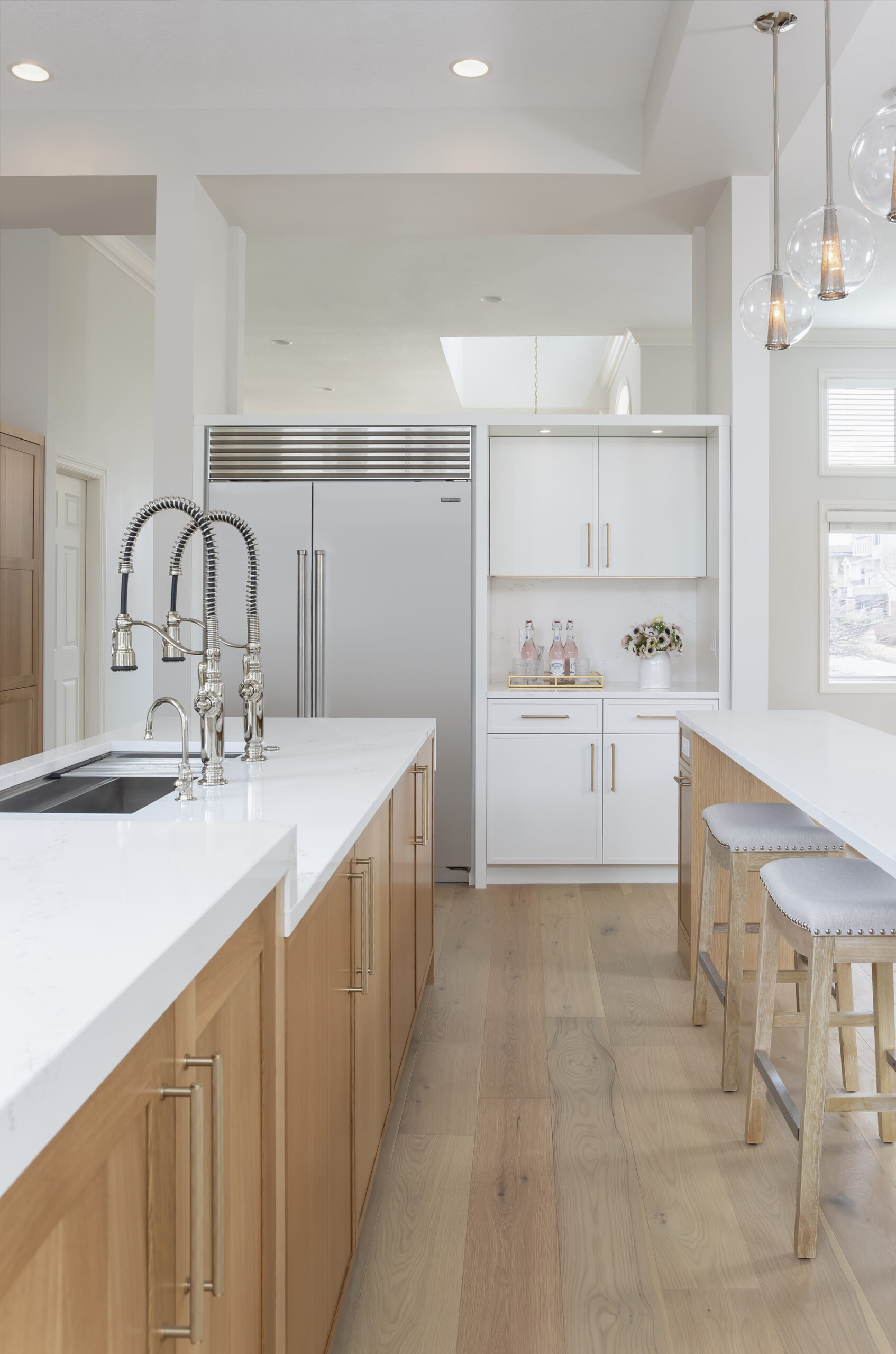 White Rift Cut White Oak Custom Kitchen