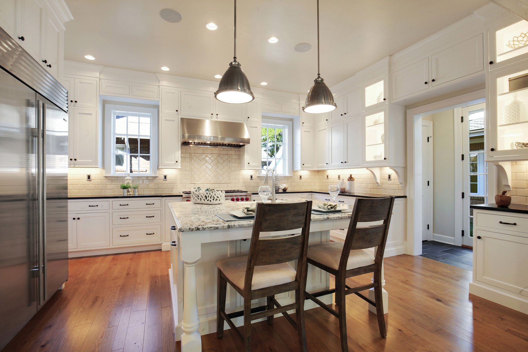 White Shaker Style Farmhouse Kitchen