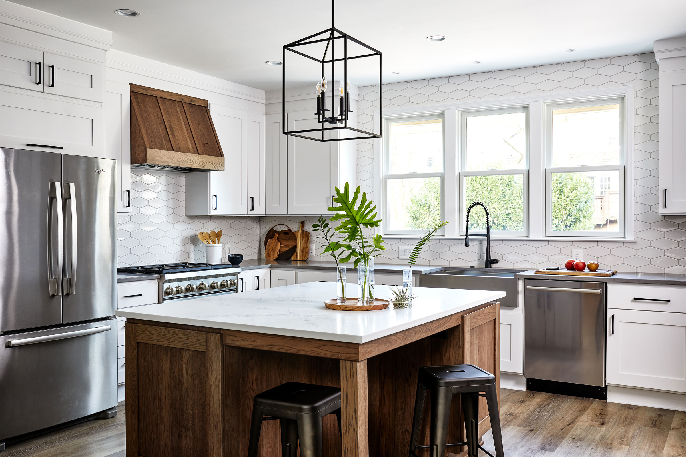 Wood & White Couples Kitchen