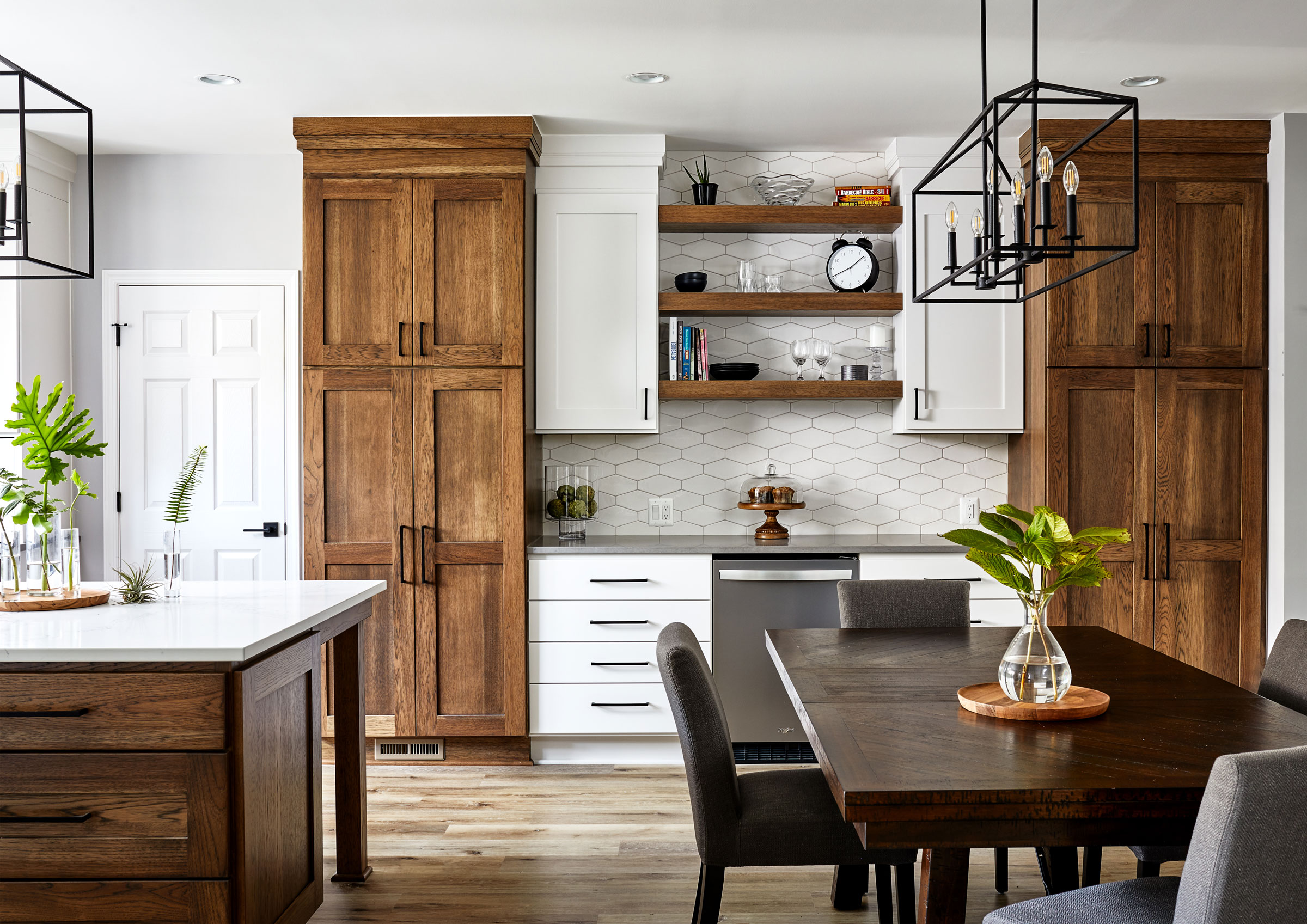 Wood & White Couples Kitchen
