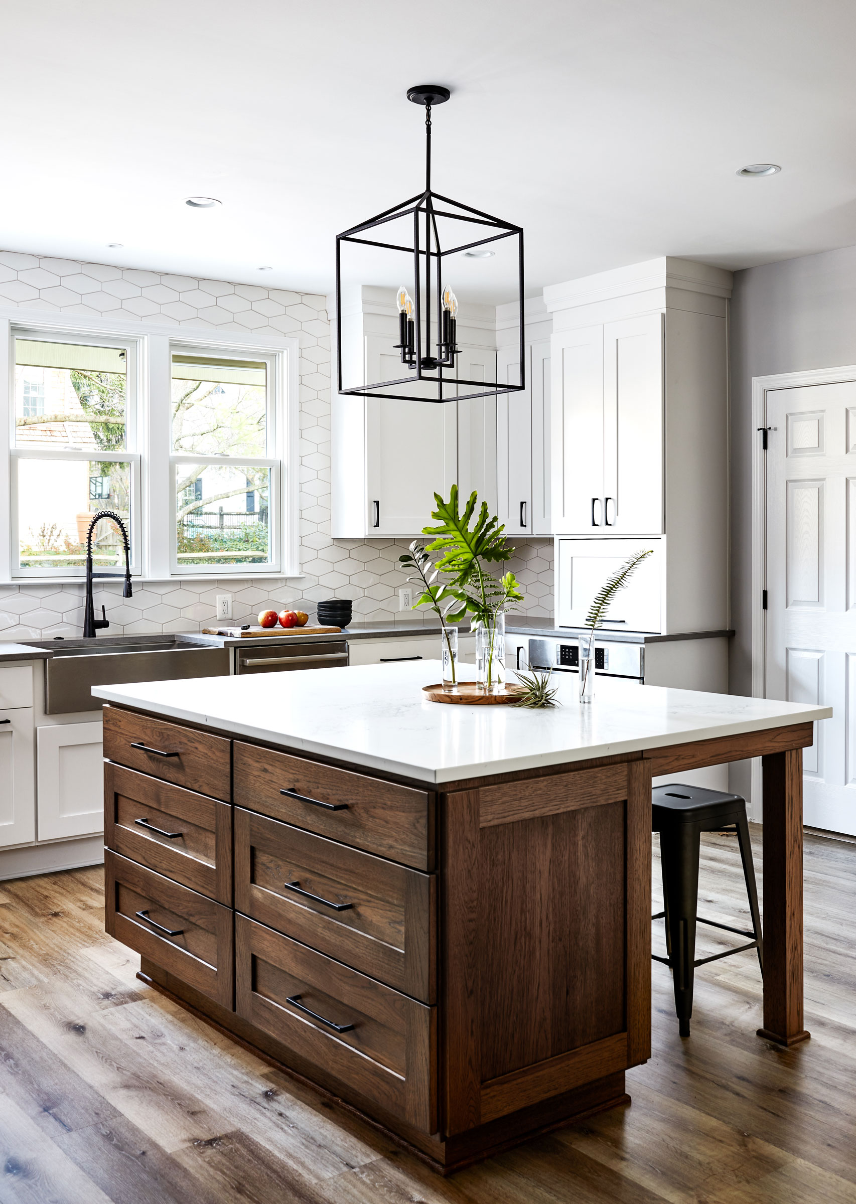 Wood & White Couples Kitchen